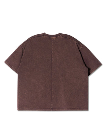 Against Lab - Single Stitch Washed Cropped Tee - Brown