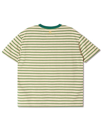 Against Lab - Chainstitch Stripe Tee - Yellow