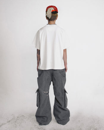 PISTOL - ACP  "Bleu Blanc Rouge " Boxy Tee - White