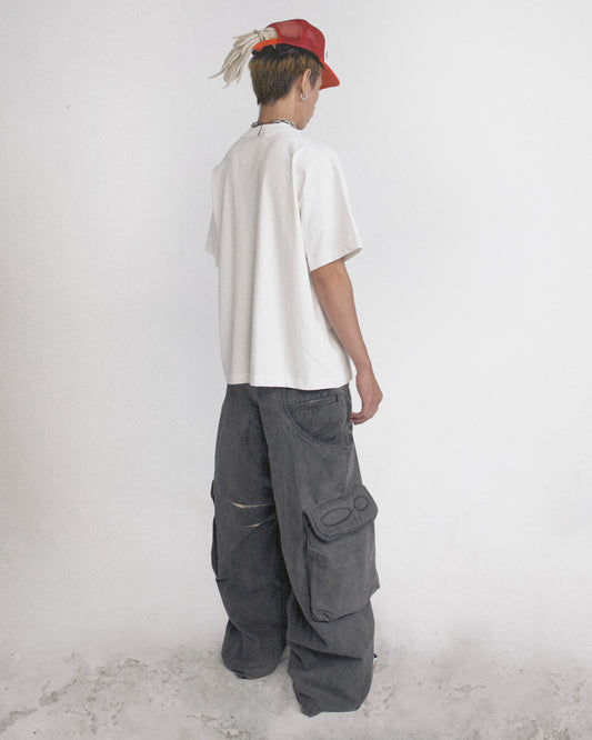 PISTOL - ACP  "Bleu Blanc Rouge " Boxy Tee - White