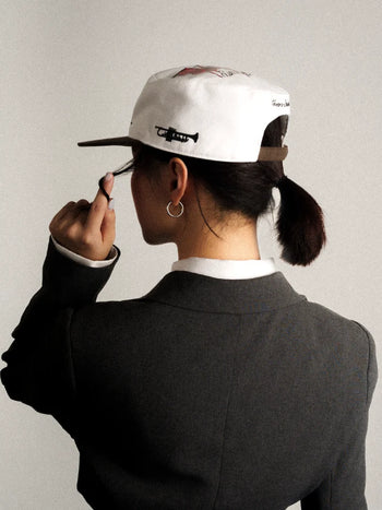 Goers Studio - Unforgettable Pillbox Strapback Cap - Brown&White