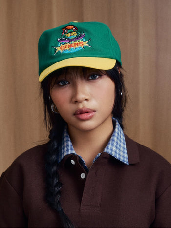 Goers Studio - DJ Froggy 5-Panel Snapback Cap - Green & Yellow