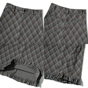 AGILITY MIAO - "JU" Plaid Skirts