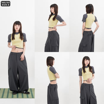 AGILITY MIAO - Rib Tanks Top / Shadow - Yellow