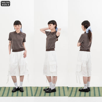 AGILITY MIAO - Cropped Polo Shirts - Brown