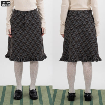 AGILITY MIAO - "JU" Plaid Skirts