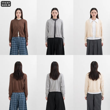 AGILITY MIAO - "LO" Knit Jacket - Brown
