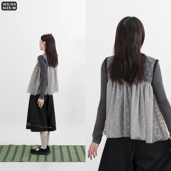 AGILITY MIAO - Dot Tulle Vest - Grey