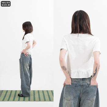 AGILITY MIAO - Ruffle Slim Tee