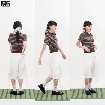 AGILITY MIAO - Cropped Polo Shirts - Brown