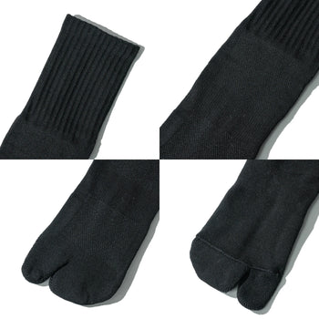 AGILITY - Tabi Ribbed Socks - Black