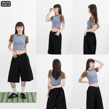 AGILITY MIAO - Rib Tanks Top / Shadow - Blue