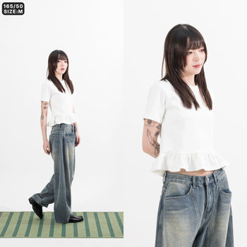 AGILITY MIAO - Ruffle Slim Tee