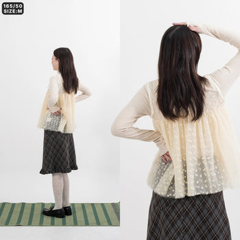 AGILITY MIAO - Dot Tulle Vest - Beige