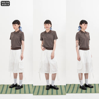 AGILITY MIAO - Cropped Polo Shirts - Brown
