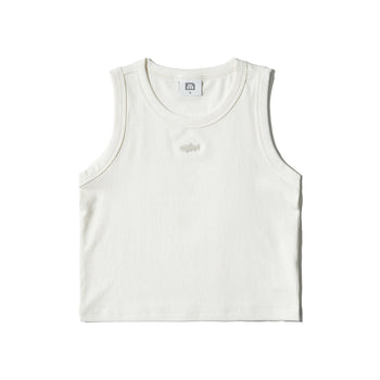 AGILITY MIAO - Rib Tanks Top / Shadow - White
