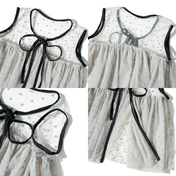 AGILITY MIAO - Dot Tulle Vest - Grey