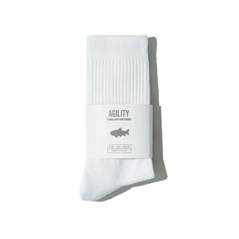 AGILITY - Basic Thin Socks - White