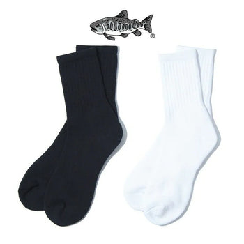 AGILITY - Plain Long Ribbed Socks - Black
