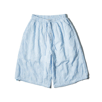 AGILITY MIAO - Plaid Cropped Pants - Light Blue