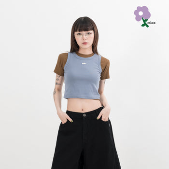 AGILITY MIAO - Rib Tanks Top / Shadow - Blue