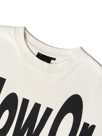 Against Lab - Now or Never Boxy Tee Washed - Cream