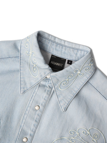 Against Lab - Denim Cowboy L/S Dame Shirt