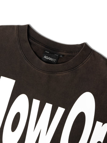 Against Lab - Now or Never Boxy Tee Washed - Brown