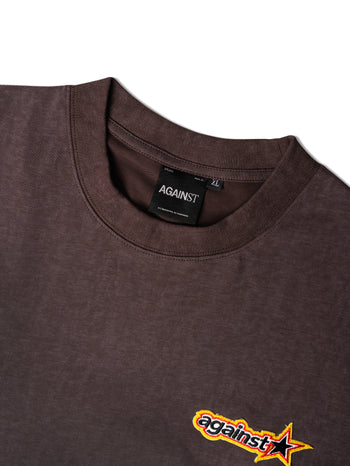 Against Lab - Star Washed Tee - Brown