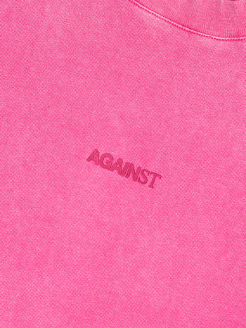 Against Lab - Single Stitch Washed Cropped Tee - Pink