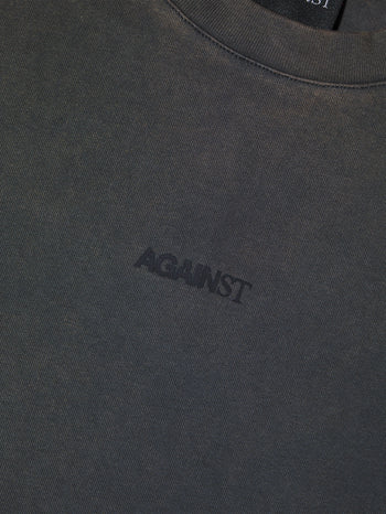 Against Lab - Single Stitch Washed Cropped Tee - Concrete