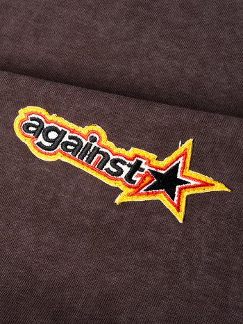 Against Lab - Star Washed Tee - Brown