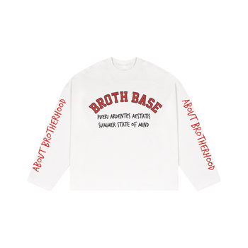 ABBBrand - Broth Base Island L/S Boxy Tee - White