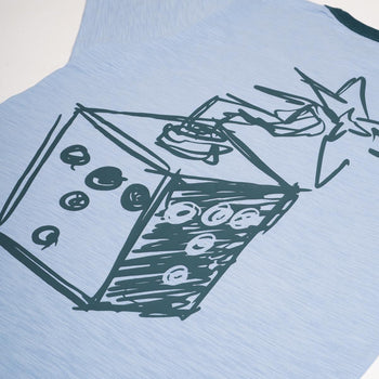TNT x Dmeow - Scribble Logo Tee - Blue