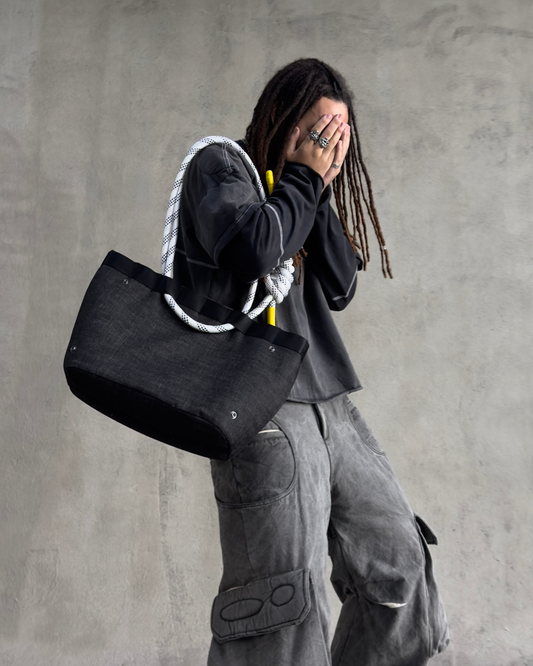 PISTOL - Denim Tote Bag