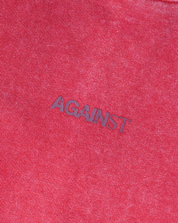 Against Lab - Single Stitch Washed Cropped Tee - Red