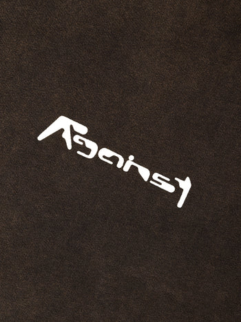 Against Lab - Afacts Boxy Tee Washed - Brown