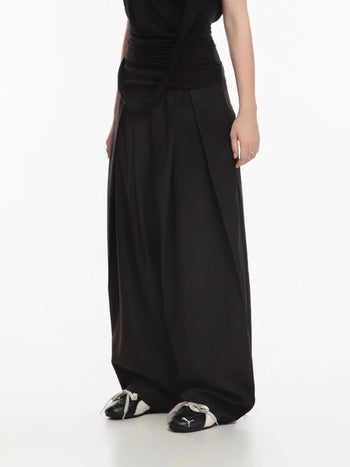 Melancholy - Lunar Pleated Wide Pants - Black