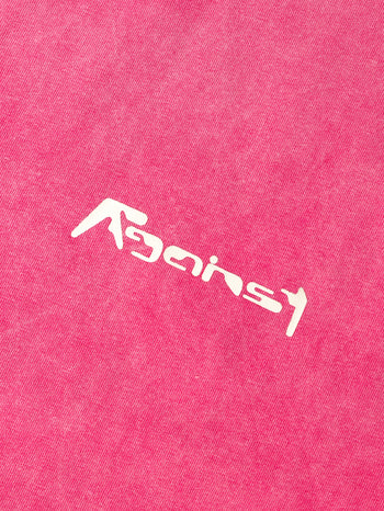 Against Lab - Afacts Boxy Tee Washed - Pink