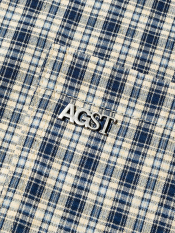 Against Lab - Seersucker Miguel Shirt - Blue