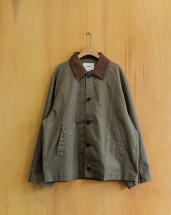 Vavues Collared Corduroy Coach Jacket