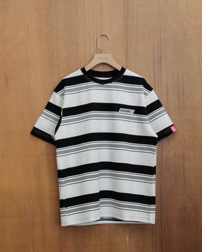 Against Lab - Big Stripe Tee Black