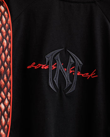 Double Back x TNT - Dragon Sacle T-Shirt Oversized - Black