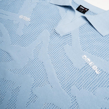 TNT x Dmeow - Tides Knitted Polo - Blue