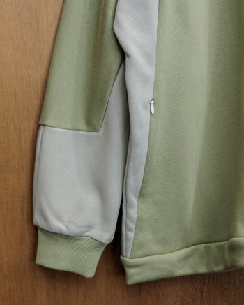 FTMD. Panel L/S Sweater - Beige/Green