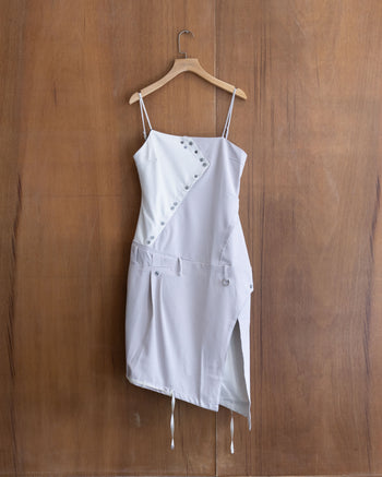 BEUTER® Stripe Mini Dress -Pink Gray