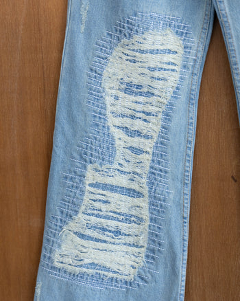 BEUTER® SS25 Flare Distressed Blue Jeans