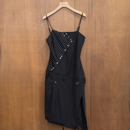 BEUTER® Stripe Mini Dress -Black