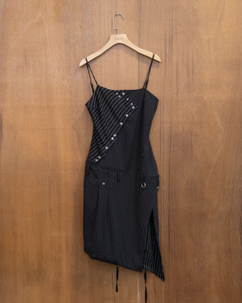 BEUTER® Stripe Mini Dress -Black