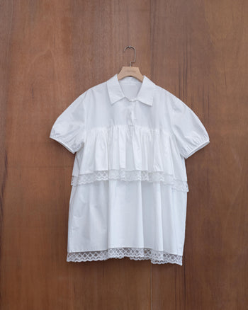 AGILITY MIAO Lapel Shirts - White